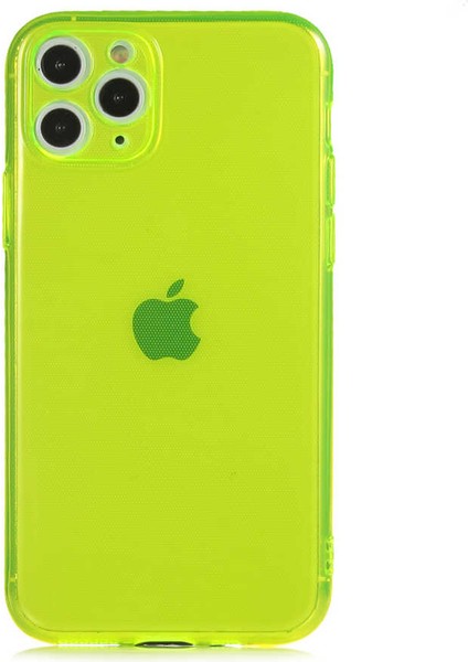 Cepte Aksesuar Apple iPhone 11 Pro - Uyumlu Mun Silikon-Sarı