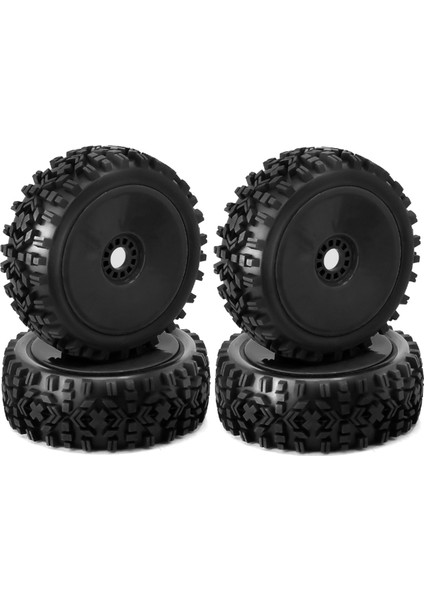 Adet 1/8 Rc Lastik Kauçuk 120MM 112MM Lastik 17MM Hub Hex 1/8 Rc Araba Için Yol Off-Road, Siyah (Yurt Dışından)