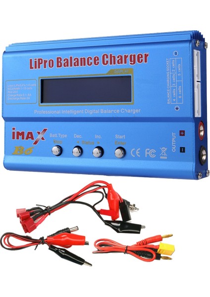 B6 80W Lipo Pil Şarj Cihazı + XT60 Lipo Nimh Li-Ion Ni-Cd Dijital Lipro Şarj Dengeleyici Pil Akıllı Şarj Cihazı (Yurt Dışından)