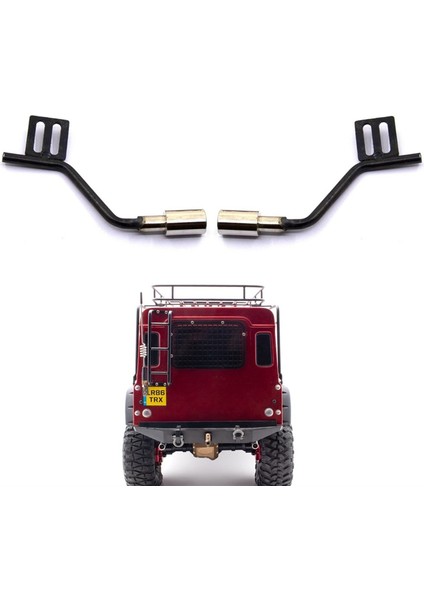 Metal Simülasyon Egzoz Borusu Gaz Traxxas Trx4 Defender Ford Bronco SCX10 Rc Paletli Araba Yükseltme Parçaları (Yurt Dışından)