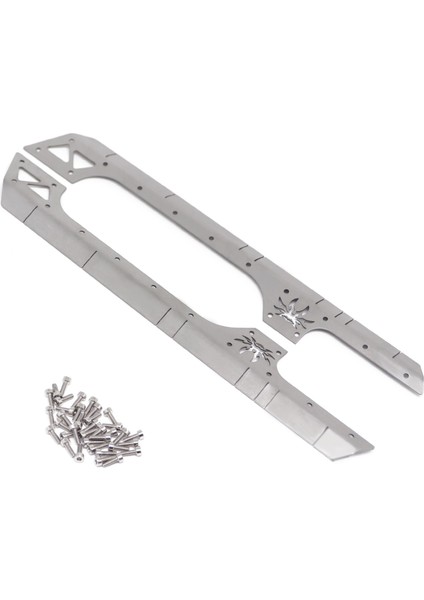 2 Adet Metal Yan Etek Çevre 1/10 Rc Paletli Araba Eksenel SCX10 90046 AXI03007 YK4102 313MM Dingil Mesafesi Wrangler (Yurt Dışından)