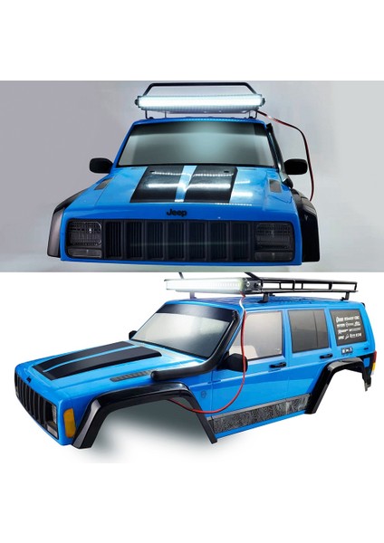 Metal Portbagaj Bagaj Taşıyıcı LED Işıkları ile 1/10 Rc Paletli Araba Eksenel SCX10 Trx4 D90 YK4102 (Yurt Dışından) fiyatları