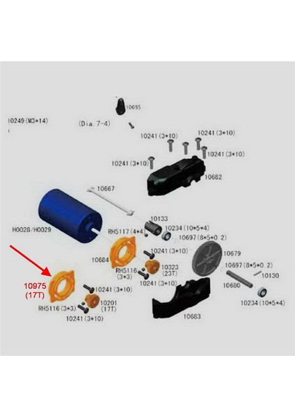 17T Yükseltme Motor Sabit Koltuk 10975(AL) Vrx Yarış Rc Araba Uzaktan Kumandalı Oyuncaklar Parçaları, Fit RH1043/1045 Arka Aks (Yurt Dışından) fırsatları