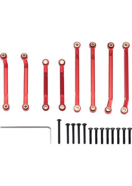 8 Adet Metal Yüksek Boşluk Süspansiyon Bağlantı Çubuğu Seti 9749 TRX4M 1/18 Rc Paletli Araba Yükseltme Parçaları, Kırmızı (Yurt Dışından)
