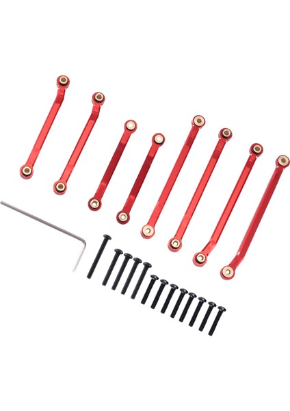 8 Adet Metal Yüksek Boşluk Süspansiyon Bağlantı Çubuğu Seti 9749 TRX4M 1/18 Rc Paletli Araba Yükseltme Parçaları, Kırmızı (Yurt Dışından)