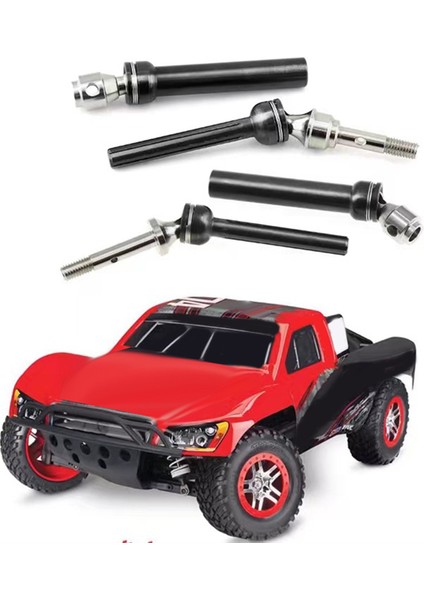 4 Adet Çelik Ön/arka Cvd Tahrik Mili Rc Araba Için 1/10 Mini E-Zirvesi Slash 4WD,R126 (Yurt Dışından)