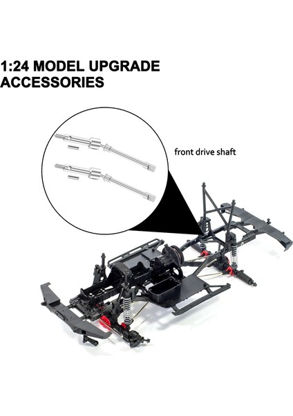 Metal Çelik Ön Aks Tahrik Mili Cvd Eksenel SCX24 90081 1/24 Rc Paletli Araba Yükseltme Parçaları Aksesuarları (Yurt Dışından) fiyatları