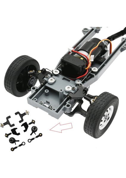 Metal Üst ve Alt Salıncak Kolu Direksiyon Fincan Seti D12 D42 1/10 Rc Araba Yükseltme Parçaları Yedek Aksesuarlar (Yurt Dışından)