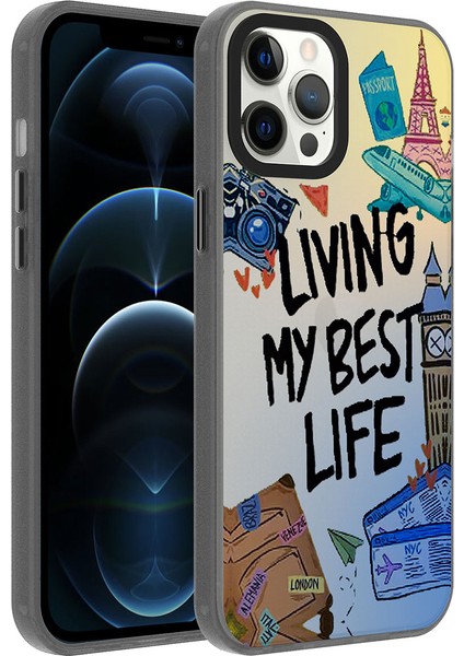 Apple iPhone 12 Pro Max - Uyumlu Desenli Dragon Sert Kapak-Seyahat