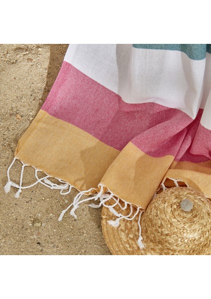 Elisia Peştemal Plaj Havlusu Pembe Beyaz fiyatları