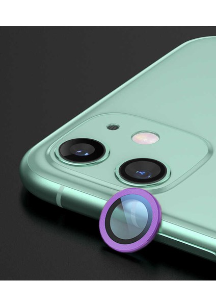 Apple iPhone 12 Mini Uyumlu Cl-02 Kamera Lens Koruyucu-Mor