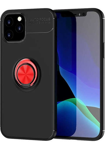 Apple iPhone 12 Pro Max - Uyumlu Ravel Silikon Kapak-Siyah-Kırmızı