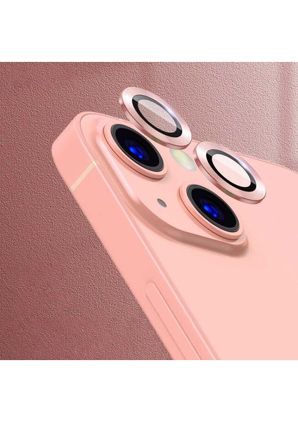 Apple iPhone 13 Mini Uyumlu Cl-07 Kamera Lens Koruyucu-Rose Gold