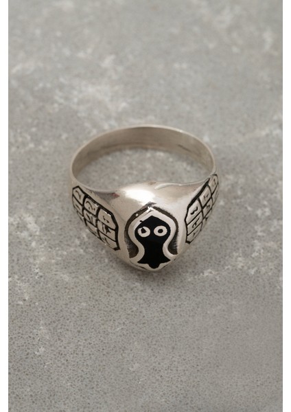 Nalı Şerif ve Ebced Figürlü Gümüş Kadın Serçe Parmak Yüzüğü modelleri