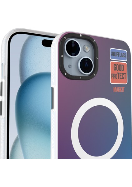 Buff iPhone 15 Magkit Desenli Kılıf Travel