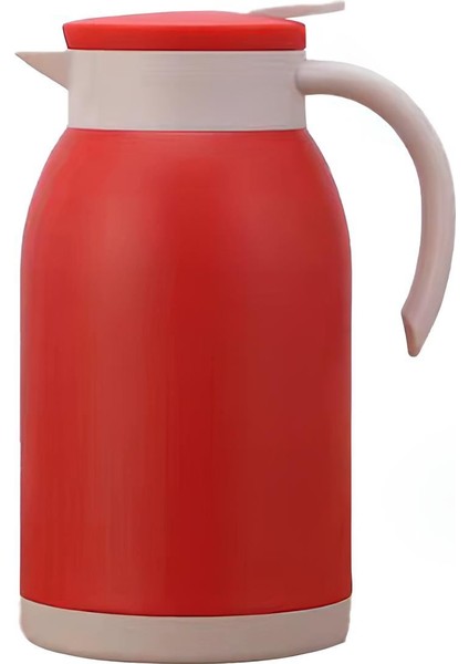 304 Çelik 1,2 L Çift Katmanlı Kırmızı Vakumlu Kamp Piknik Çay Termos CIN555KR