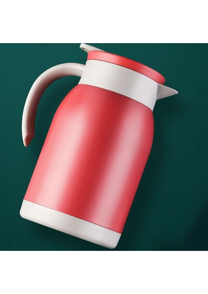 304 Çelik 1,2 L Çift Katmanlı Kırmızı Vakumlu Kamp Piknik Çay Termos CIN555KR