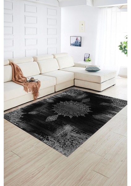 Dijital Baskılı Kaymaz Yıkanabilir Modern Desen Yolluk Mutfak Salon Halısı, N-Modern-06-Gri, fiyatları