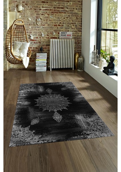 Dijital Baskılı Kaymaz Yıkanabilir Modern Desen Yolluk Mutfak Salon Halısı, N-Modern-06-Gri, fırsatları