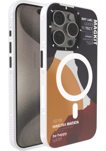 iPhone 15 Pro Max Magkit Desenli Kılıf Hakuna