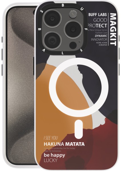 iPhone 15 Pro Max Magkit Desenli Kılıf Hakuna