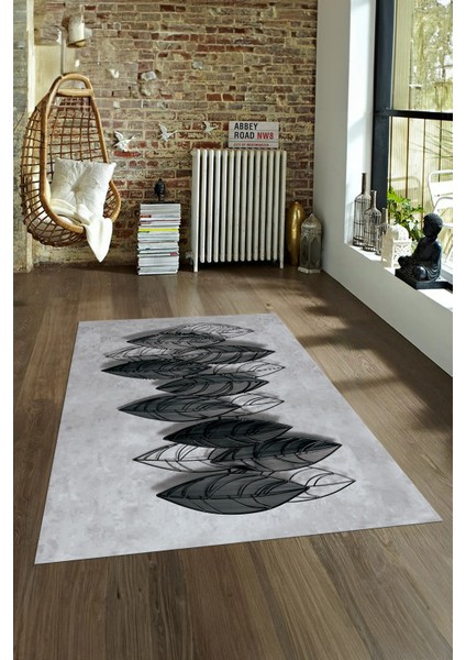 Dijital Baskılı Kaymaz Yıkanabilir Modern Desen Yolluk Mutfak Salon Halısı, N-Modern-08-Gri, fırsatları