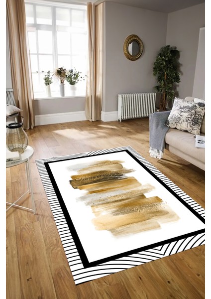 Dijital Baskılı Kaymaz Yıkanabilir Modern Desen Yolluk Mutfak Salon Halısı, N-Modern-22-Kahve, modelleri