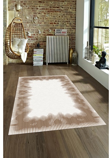 Dijital Baskılı Kaymaz Yıkanabilir Modern Desen Yolluk Mutfak Salon Halısı, N-Modern-48-Kahve, fırsatları