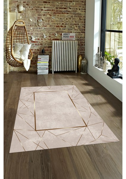 Dijital Baskılı Kaymaz Yıkanabilir Modern Desen Yolluk Mutfak Salon Halısı, N-Modern-62-Bej, fırsatları