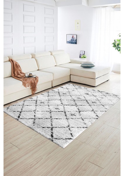 Dijital Baskılı Kaymaz Yıkanabilir Modern Desen Yolluk Mutfak Salon Halısı, N-Modern-57-Gri, fiyatları