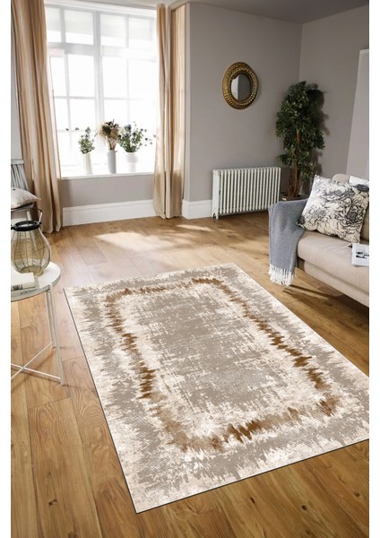 Dijital Baskılı Kaymaz Yıkanabilir Modern Desen Yolluk Mutfak Salon Halısı, N-Modern-37-Kahve, modelleri