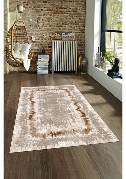 Dijital Baskılı Kaymaz Yıkanabilir Modern Desen Yolluk Mutfak Salon Halısı, N-Modern-37-Kahve, fırsatları