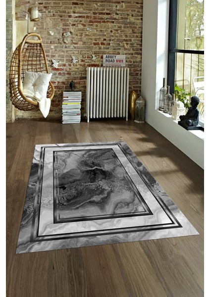 Dijital Baskılı Kaymaz Yıkanabilir Modern Desen Yolluk Mutfak Salon Halısı, N-Modern-46-Gri, fırsatları