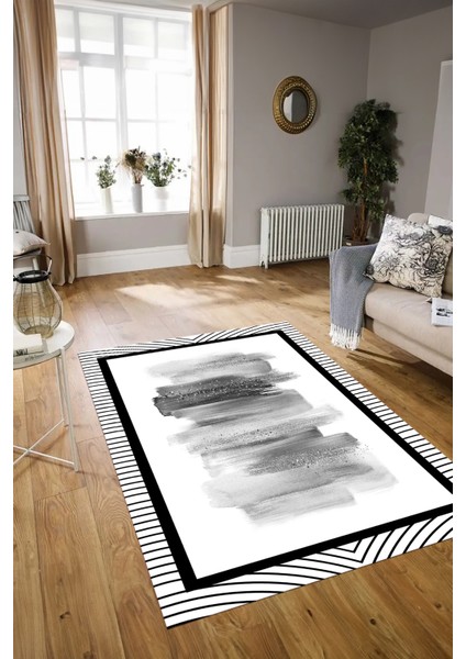 Dijital Baskılı Kaymaz Yıkanabilir Modern Desen Yolluk Mutfak Salon Halısı, N-Modern-22-Gri, modelleri