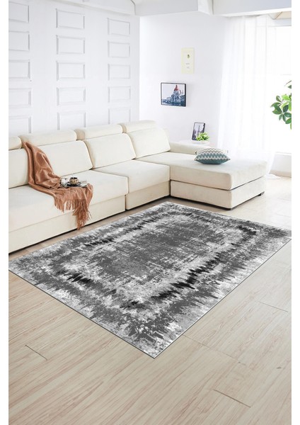 Dijital Baskılı Kaymaz Yıkanabilir Modern Desen Yolluk Mutfak Salon Halısı, N-Modern-37-Gri, fiyatları