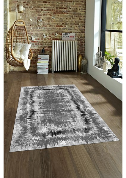 Dijital Baskılı Kaymaz Yıkanabilir Modern Desen Yolluk Mutfak Salon Halısı, N-Modern-37-Gri, fırsatları