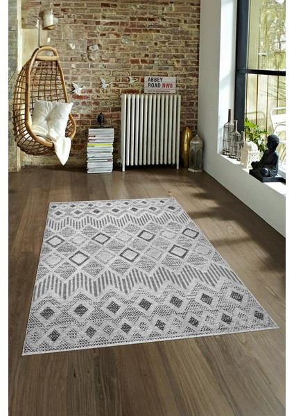 Dijital Baskılı Kaymaz Yıkanabilir Modern Desen Yolluk Mutfak Salon Halısı, N-Modern-67-Gri, fırsatları