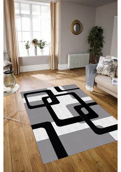 Dijital Baskılı Kaymaz Yıkanabilir Modern Desen Yolluk Mutfak Salon Halısı, N-Modern-40-Beyaz, modelleri