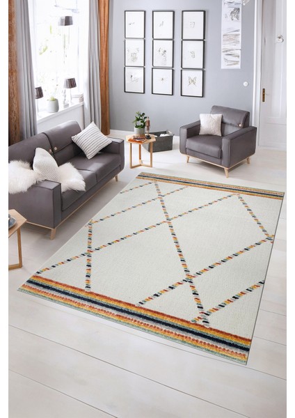 Dijital Baskılı Kaymaz Yıkanabilir Modern Desen Yolluk Mutfak Salon Halısı, N-Modern-76-Renkli, indirimleri