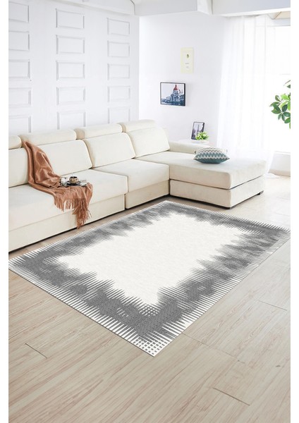 Dijital Baskılı Kaymaz Yıkanabilir Modern Desen Yolluk Mutfak Salon Halısı, N-Modern-48-Gri, fiyatları