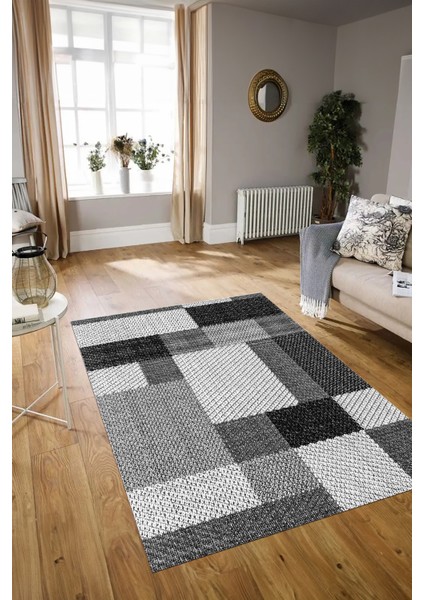 Dijital Baskılı Kaymaz Yıkanabilir Modern Desen Yolluk Mutfak Salon Halısı, N-Modern-77-Gri, modelleri