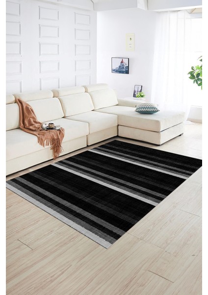 Dijital Baskılı Kaymaz Yıkanabilir Modern Desen Yolluk Mutfak Salon Halısı, N-Modern-25-Antrasit, fiyatları