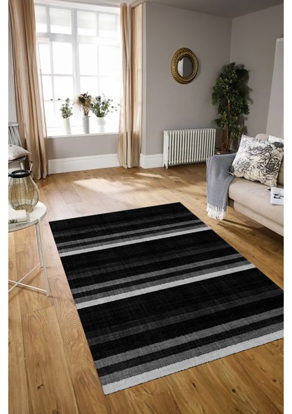 Dijital Baskılı Kaymaz Yıkanabilir Modern Desen Yolluk Mutfak Salon Halısı, N-Modern-25-Antrasit, modelleri