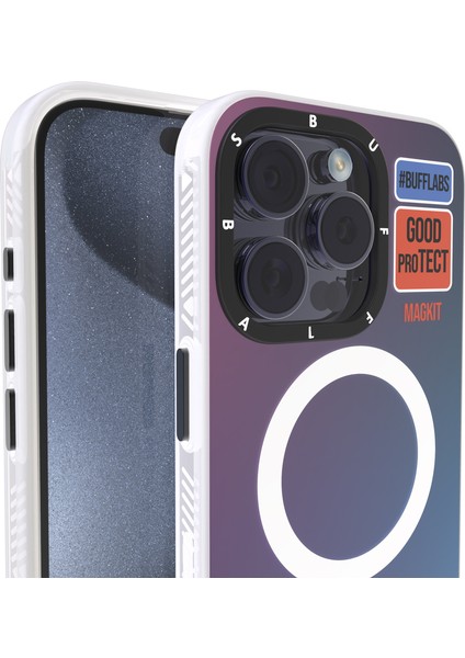 Buff iPhone 15 Pro Magkit Desenli Kılıf Travel