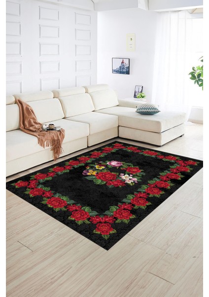 Dijital Baskılı Kaymaz Yıkanabilir Modern Desen Yolluk Mutfak Salon Halısı, N-Modern-21-Antrasit, fiyatları