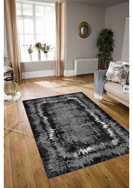 Dijital Baskılı Kaymaz Yıkanabilir Modern Desen Yolluk Mutfak Salon Halısı, N-Modern-37-Antrasit, modelleri
