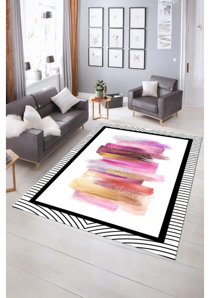 Dijital Baskılı Kaymaz Yıkanabilir Modern Desen Yolluk Mutfak Salon Halısı, N-Modern-22-Renkli, indirimleri