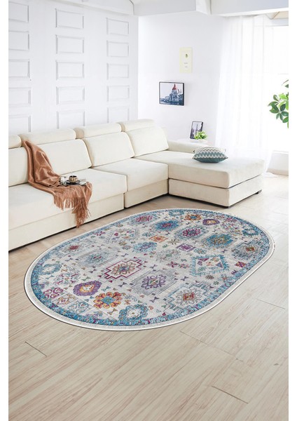 Dijital Kaymaz Yıkanabilir Modern Desen Oval Yolluk Mutfak Salon Halısı, N-O-Modern-29-Renkli, fiyatları
