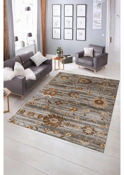 Dijital Baskılı Kaymaz Yıkanabilir Modern Desen Yolluk Mutfak Salon Halısı, N-Modern-30-Kahve, indirimleri