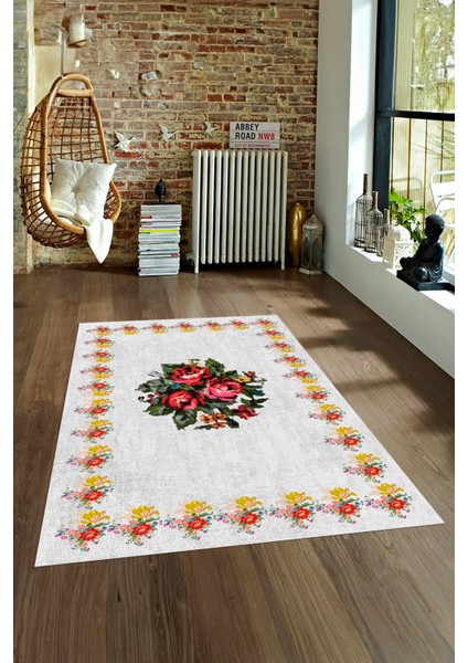 Dijital Baskılı Kaymaz Yıkanabilir Modern Desen Yolluk Mutfak Salon Halısı, N-Modern-20-Beyaz, fırsatları